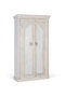 Giner y Colomer Armario de 2 Puertas en Madera de Mango Blanco Envejecido 180 cm
